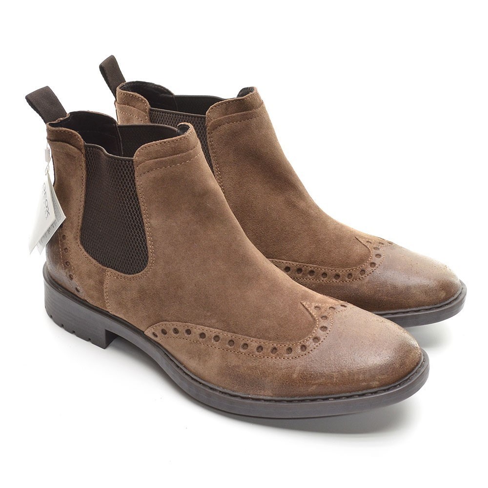 Men Geox Respira Kapsian Wingtip Chelsea Boots 45 New